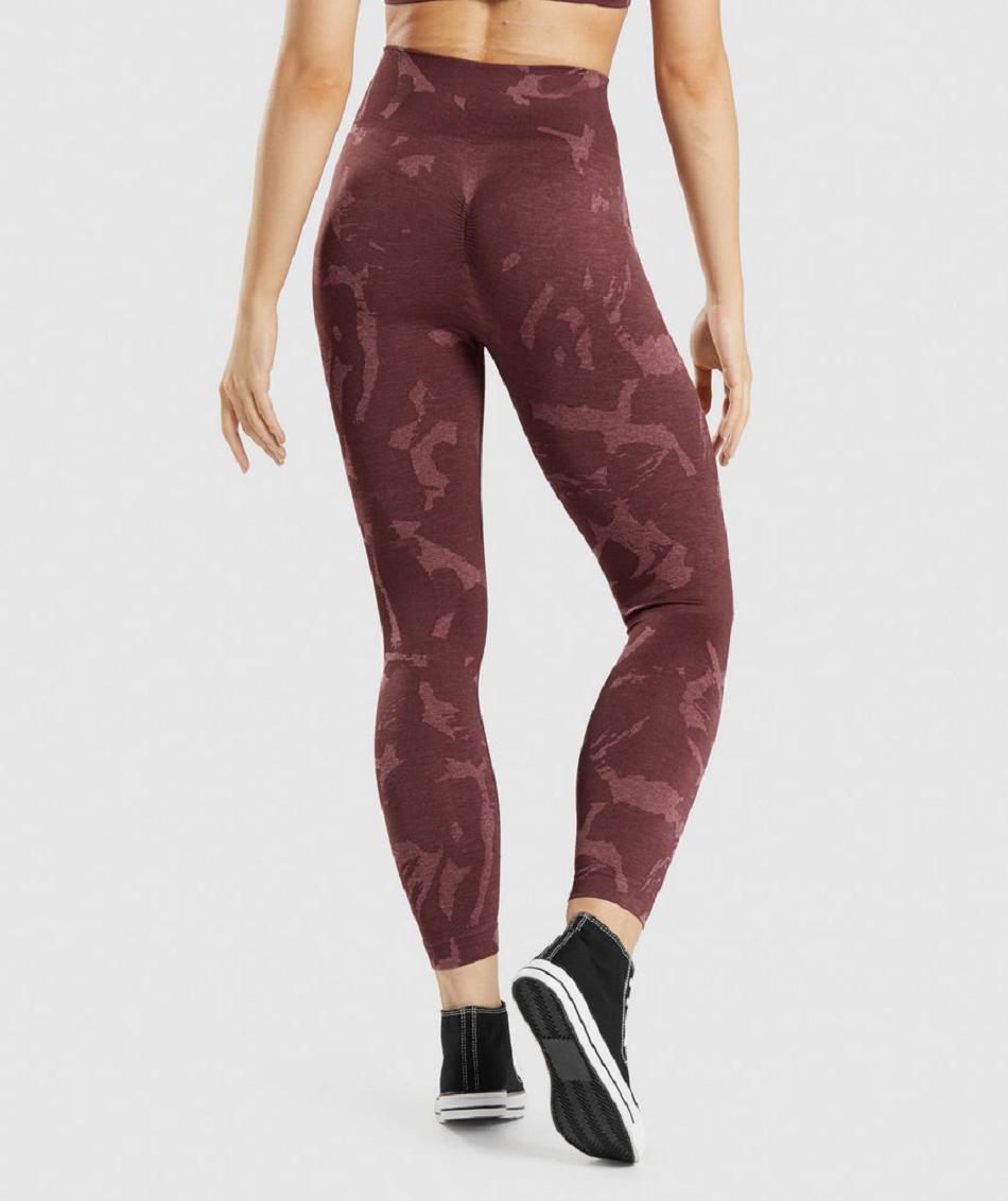 Leggins Gymshark Adapt Camo Seamless Mujer Rosas Marrones | CO 2889ZUT